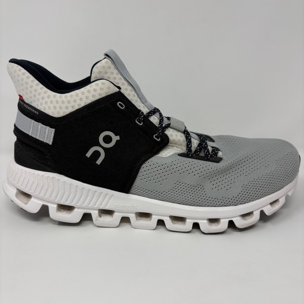On Cloud Hi Edge Mens Size 10 Grey Black Athletic Trail Running Shoes Boots